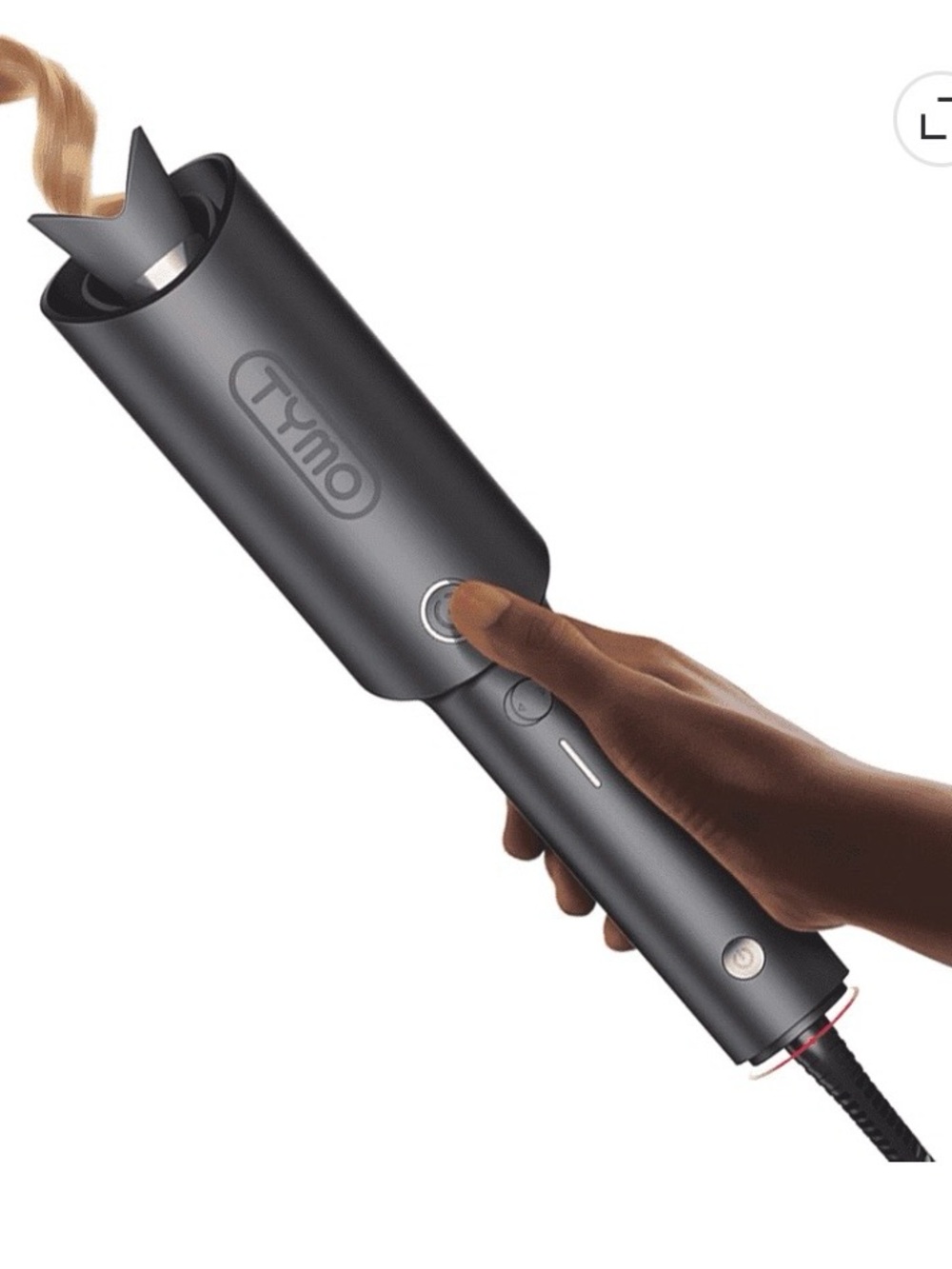 TYMO CurlPro 1-Inch Automatic Curling Iron - metallic Gray short- Med hair